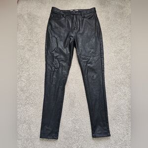 Kan Kan Black Faux Leather Pants Sz 11/29 Worn 1x